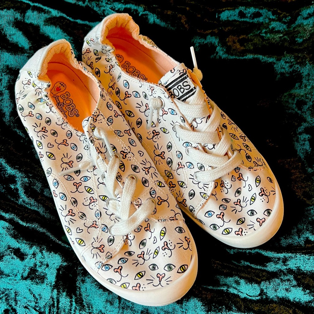 BOBS Cat Print Sneakers